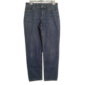 Liz Claiborne Size 6 Petite Jeans Womens Modern Straight Regular Blue Denim